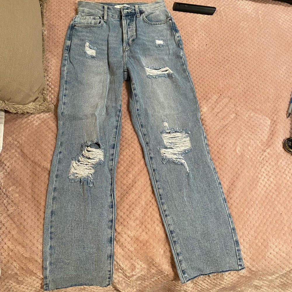 pacsun high rise straight jeans